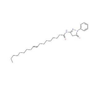 N-(4,5-Dihydro-5-oxo-1-phenyl-1H-pyrazol-3-yl)-9-octadecenamide (CAS 74677-80-8) - chemical structure image