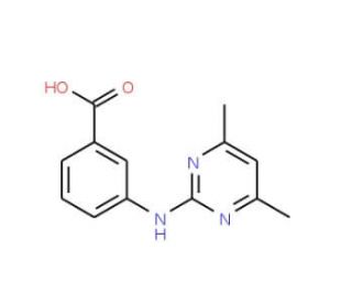 N-(4,6-Dimethylpyrimidin-2-yl)-3-aminobenzoic acid (CAS 81261-77-0) - chemical structure image