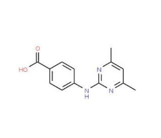 N-(4,6-Dimethylpyrimidin-2-yl)-4-aminobenzoic acid (CAS 81261-97-4) - chemical structure image