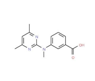 N-(4,6-Dimethylpyrimidin-2-yl)-N-methyl-3-amino-benzoic acid (CAS 387350-52-9) - chemical structure image