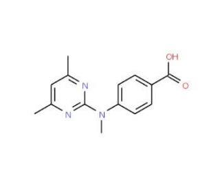 N-(4,6-Dimethylpyrimidin-2-yl)-N-methyl-4-amino-benzoic acid (CAS 387350-50-7) - chemical structure image