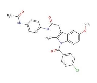 N-(4-Acetamidophenyl)indomethacin Amide (CAS 261766-23-8) - chemical structure image