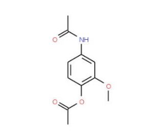 N-[4-(Acetyloxy)-3-methoxyphenyl]-acetamide (CAS 75813-77-3) - chemical structure image