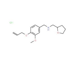 N-[4-(allyloxy)-3-methoxybenzyl]-N-(tetrahydrofuran-2-ylmethyl)amine hydrochloride - chemical structure image