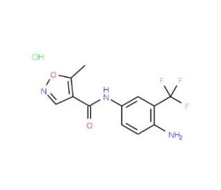 N-[4-amino-3-(trifluoromethyl)phenyl]-5-methyl-1,2-oxazole-4-carboxamide hydrochloride - chemical structure image