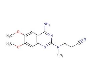 N-(4-Amino-6,7-dimethoxyquinazol-2-yl)-N-methyl-2-cyanoethylamine (CAS 76362-28-2) - chemical structure image