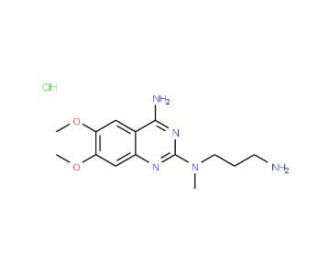 N-(4-Amino-6,7-dimethoxyquinazol-2-yl)-N-methyl-propylenediamine HCl (CAS 81403-69-2) - chemical structure image