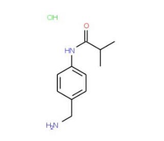 N-[4-(aminomethyl)phenyl]-2-methylpropanamide hydrochloride - chemical structure image