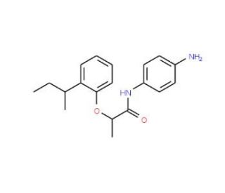N-(4-Aminophenyl)-2-[2-(sec-butyl)phenoxy]-propanamide - chemical structure image