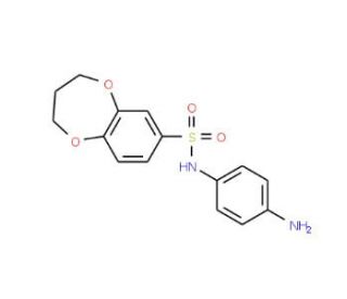 N-(4-aminophenyl)-3,4-dihydro-2H-1,5-benzodioxepine-7-sulfonamide - chemical structure image