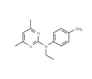 N-(4-Aminophenyl)-N-ethyl-4,6-dimethyl-2-pyrimidinamine (CAS 387358-43-2) - chemical structure image