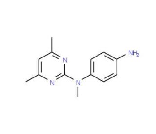 N-(4-Aminophenyl)-N-methyl-4,6-dimethyl-2-pyrimidinamine (CAS 220844-79-1) - chemical structure image
