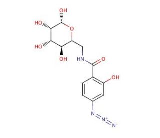 N-(4-Azidosalicyl)-6-amido-6-deoxy-glucopyranose (CAS 86979-66-0) - chemical structure image