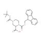 N-4-Boc-N-1-Fmoc-2-piperazine carboxylic acid (CAS 183742-23-6) - chemical structure image