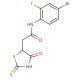 N-(4-Bromo-2-fluorophenyl)-2-(2-mercapto-4-oxo-4,5-dihydro-1,3-thiazol-5-yl)acetamide - chemical structure image