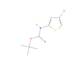 N-(4-Bromo-2-thienyl)-carbamic Acid 1,1-Dimethylethyl Ester (CAS 868387-45-5) - chemical structure image
