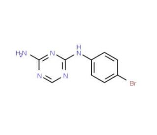 N-(4-Bromo-phenyl)-[1,3,5]triazine-2,4-diamine (CAS 72274-25-0) - chemical structure image