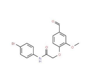 N-(4-Bromo-phenyl)-2-(4-formyl-2-methoxy-phenoxy)-acetamide - chemical structure image