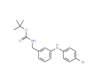 N-(4-Bromophenyl-N-(3-Boc-aminomethylphenyl)amine (CAS 886362-63-6) - chemical structure image