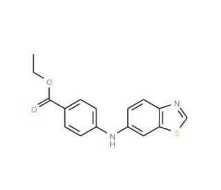 N-(4-Carbethoxyphenyl)-N-4-(6&prime;-benzothiazole)amine (CAS 458550-54-4) - chemical structure image