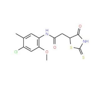 N-(4-Chloro-2-methoxy-5-methylphenyl)-2-(2-mercapto-4-oxo-4,5-dihydro-1,3-thiazol-5-yl)acetamide - chemical structure image