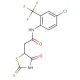 N-[4-Chloro-2-(trifluoromethyl)phenyl]-2-(2-mercapto-4-oxo-4,5-dihydro-1,3-thiazol-5-yl)acetamide - chemical structure image