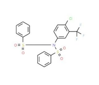 N-[4-chloro-3-(trifluoromethyl)phenyl]-N-(phenylsulfonyl)benzenesulfonamide - chemical structure image