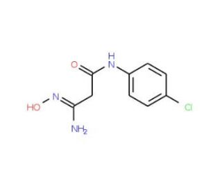 N-(4-Chloro-phenyl)-2-(N-hydroxycarbamimidoyl)-acetamide (CAS 61239-34-7) - chemical structure image