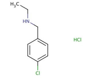 N-(4-Chlorobenzyl)-1-ethanamine hydrochloride (CAS 102236-18-0) - chemical structure image