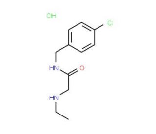 N-(4-chlorobenzyl)-2-(ethylamino)acetamide hydrochloride - chemical structure image
