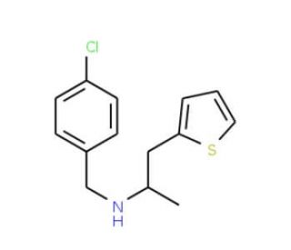 N-(4-chlorobenzyl)-N-(1-methyl-2-thien-2-ylethyl)amine - chemical structure image