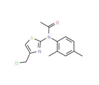 N-[4-(chloromethyl)-1,3-thiazol-2-yl]-N-(2,4-dimethylphenyl)acetamide - chemical structure image