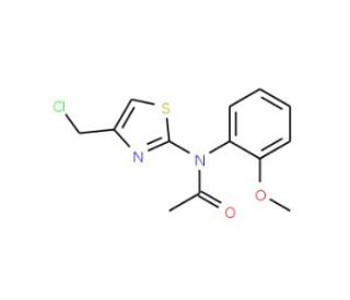 N-[4-(chloromethyl)-1,3-thiazol-2-yl]-N-(2-methoxyphenyl)acetamide - chemical structure image