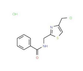 N-{[4-(chloromethyl)-1,3-thiazol-2-yl]methyl}benzamide hydrochloride - chemical structure image