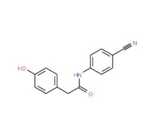 N-(4-Cyano-phenyl)-2-(4-hydroxy-phenyl)-acetamide (CAS 886362-48-7) - chemical structure image