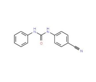 N-(4-cyanophenyl)-N&prime;-phenylurea (CAS 107676-58-4) - chemical structure image
