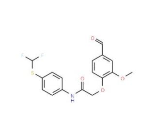 N-(4-Difluoromethylsulfanyl-phenyl)-2-(4-formyl-2-methoxy-phenoxy)-acetamide - chemical structure image