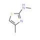 N,4-dimethyl-1,3-thiazol-2-amine (CAS 2161-68-4) - chemical structure image