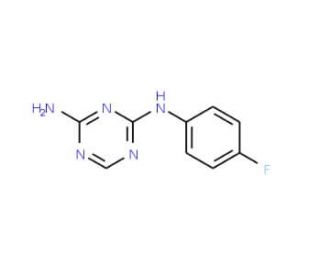 N-(4-Fluoro-phenyl)-[1,3,5]triazine-2,4-diamine (CAS 1549-50-4) - chemical structure image