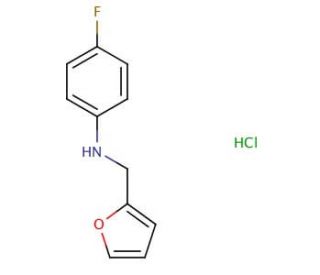 N-(4-fluorophenyl)-N-(2-furylmethyl)amine hydrochloride - chemical structure image