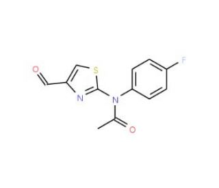 N-(4-fluorophenyl)-N-(4-formyl-1,3-thiazol-2-yl)acetamide - chemical structure image
