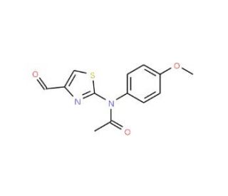 N-(4-formyl-1,3-thiazol-2-yl)-N-(4-methoxyphenyl)acetamide (CAS 156423-98-2) - chemical structure image