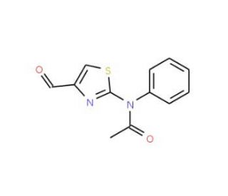 N-(4-formyl-1,3-thiazol-2-yl)-N-phenylacetamide (CAS 91973-74-9) - chemical structure image