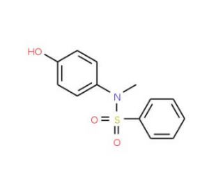 N-(4-Hydroxy-phenyl)-N-methyl-benzenesulfonamide (CAS 34523-31-4) - chemical structure image