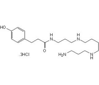 N-(4-Hydroxyphenylpropanoyl) spermine trihydrochloride (CAS 130631-59-3) - chemical structure image
