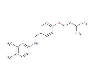 N-[4-(Isopentyloxy)benzyl]-3,4-dimethylaniline - chemical structure image