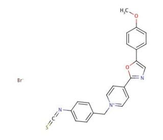 N-(4-Isothiocyanatobenzyl)-4-[5-(4-methoxyphenyl)-2-oxazolyl]pyridinium bromide (CAS 155862-90-1) - chemical structure image