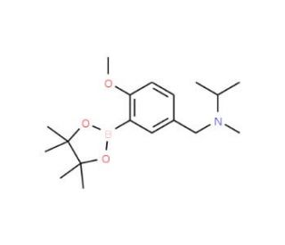 N-[4-Methoxy-3-(4,4,5,5-tetramethyl-1,3,2-dioxaborolan-2-yl)benzyl]-N-methylpropan-2-amine - chemical structure image