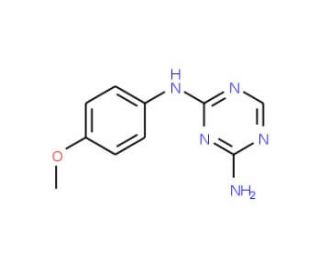 N-(4-methoxyphenyl)-1,3,5-triazine-2,4-diamine (CAS 4460-15-5) - chemical structure image