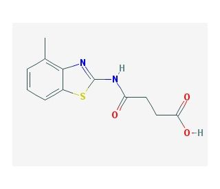 N-(4-Methyl-benzothiazol-2-yl)-succinamic acid (CAS 312594-50-6) - chemical structure image
